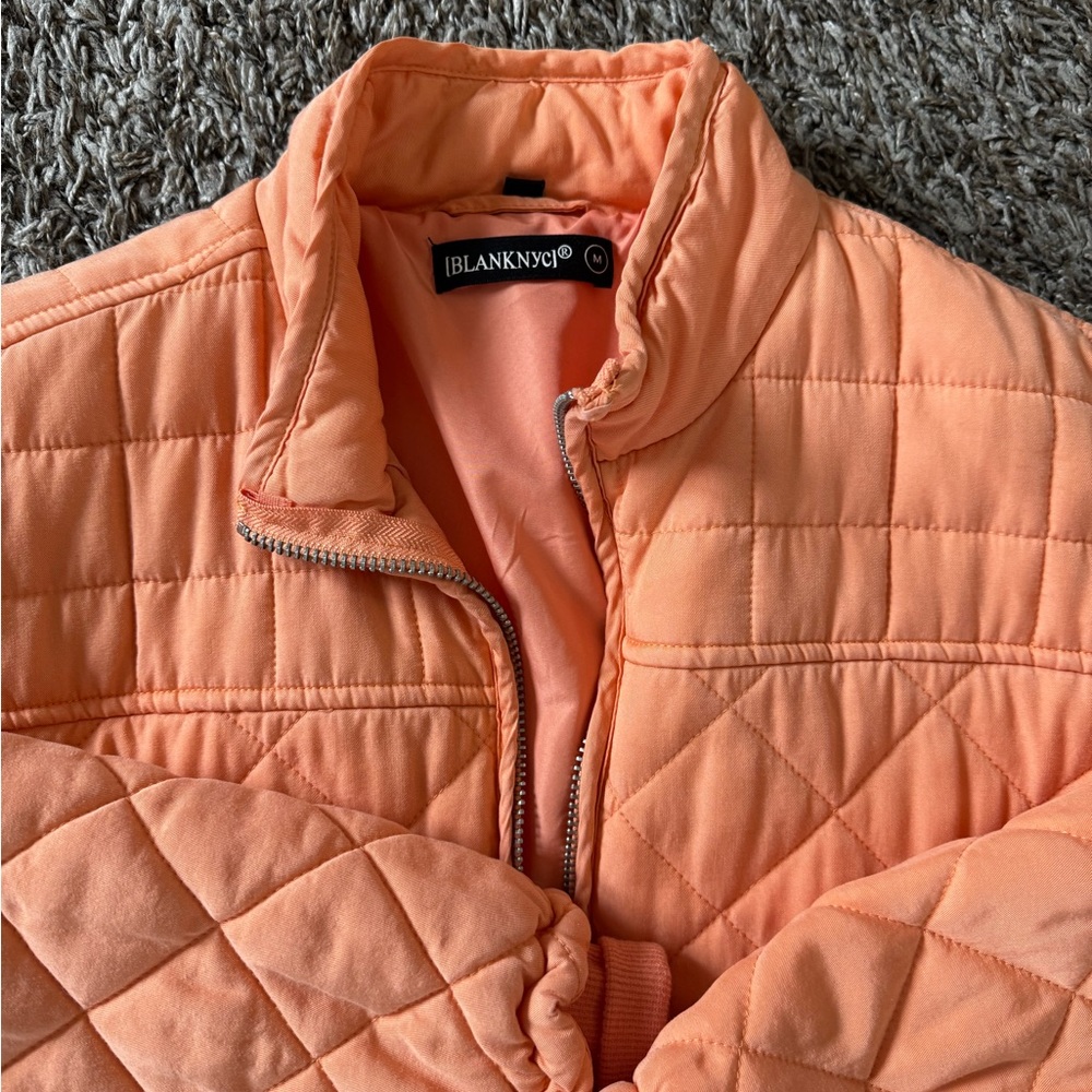 Blank NYC Quilted Peach Jacket